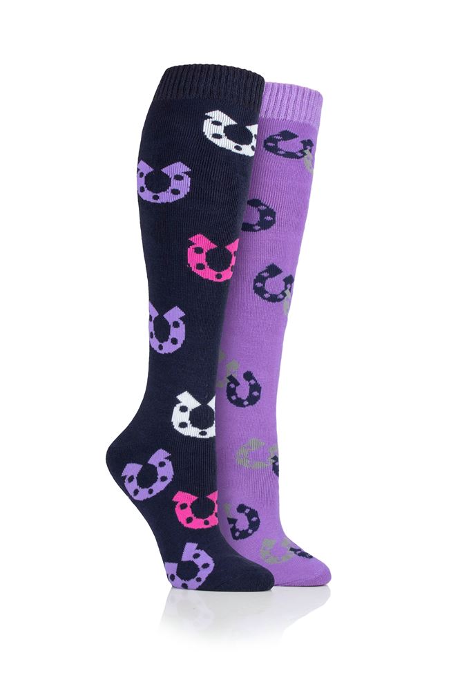 Storm Bloc ladies cotton rich knee high socks - 2 pack