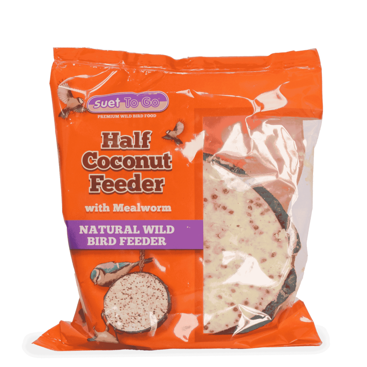 Half coconut bird feeder