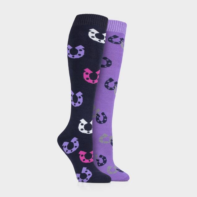 Storm Bloc Children's Cotton Rich high socks - 2 pack