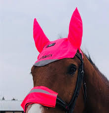 Equisafety Horse Mesh Ears - Pink