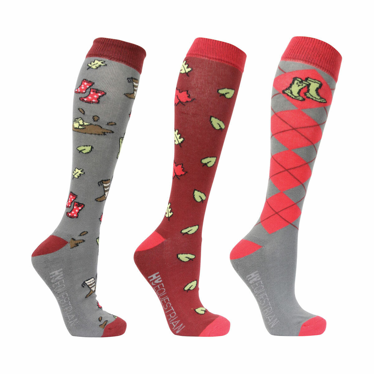 HY Equestrian Ladies socks - Country walks 3 pack