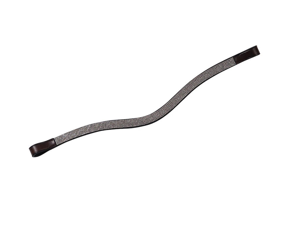 Collegiate Curved silver chain browband