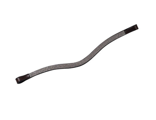 Collegiate Curved silver chain browband