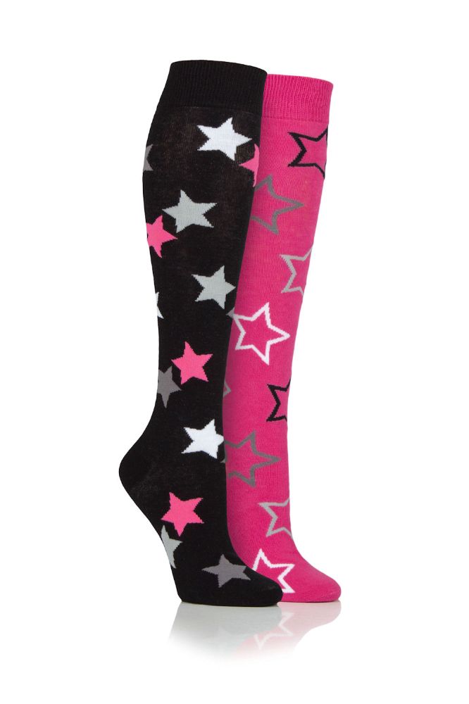Storm Bloc ladies cotton rich knee high socks - pack of 2