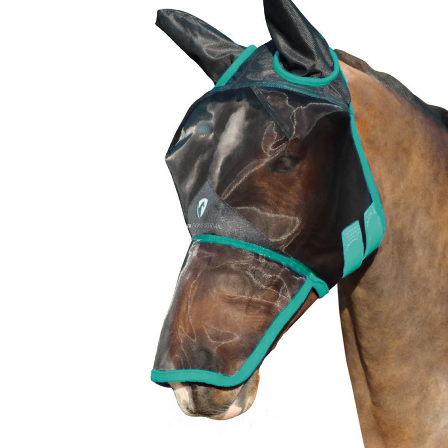 HY Mesh Full Fly Mask With Ears and Nose