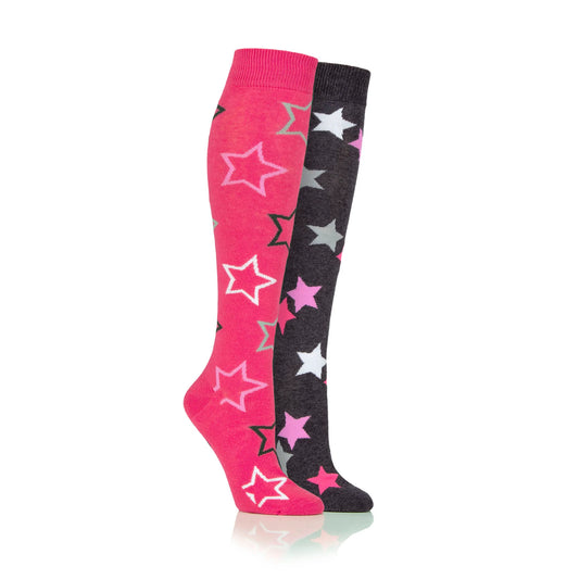 Storm Bloc Children's Cotton rich knee high socks - 2 pack