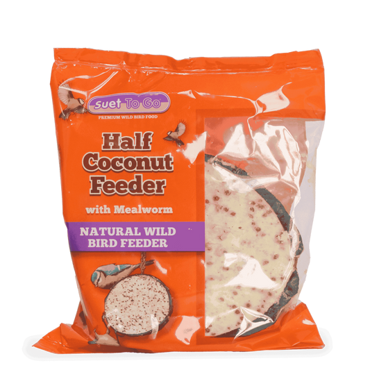 Half coconut bird feeder