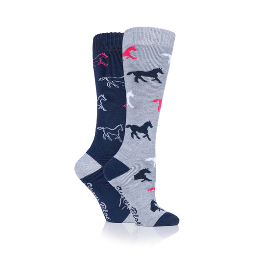 Storm bloc Equestrian children's midweight knee high socks - 2 pack
